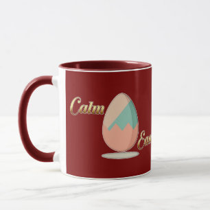 Calm Easter – Aesthetic Egg Art - caneca Mug