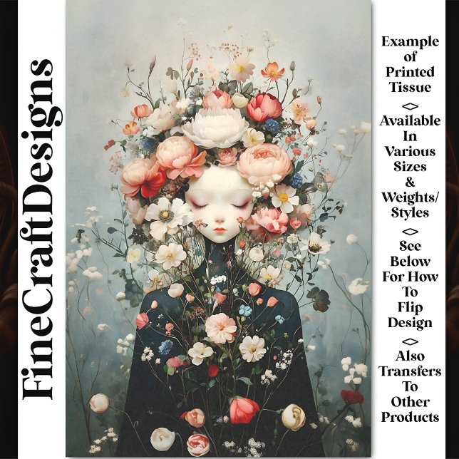 Calm Female Flower Earth Spirit AG4O Decoupage Tissue Paper (Creator Uploaded)