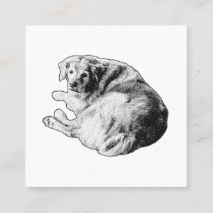 Calm First Impression, Soft Curve Square Business Card