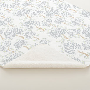 Calm Forest Wonderland Sherpa Blanket