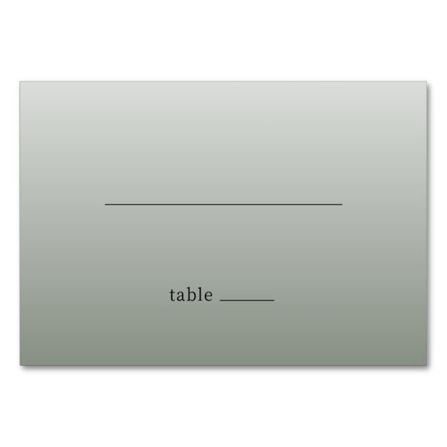Calm Grey Minimalist Line Table Number (Front)