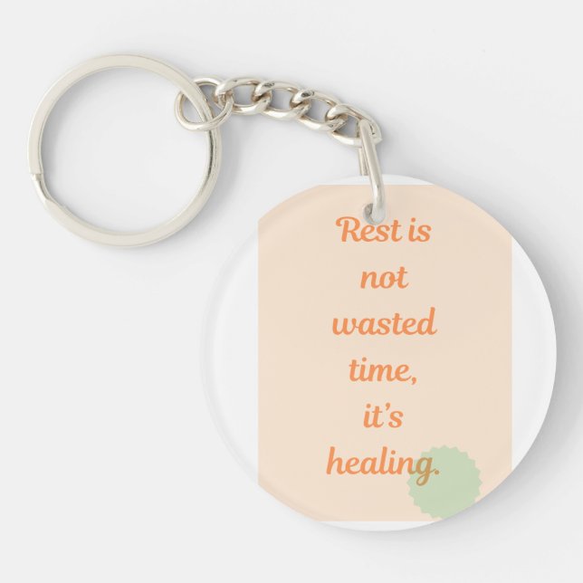 Calm & Healing Affirmation Key Ring (Front)