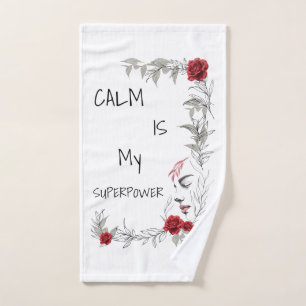 Calm Is My Superpower Self Trust & Confidence Hand Towel