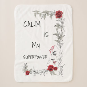 Calm Is My Superpower Self Trust & Confidence Sherpa Blanket