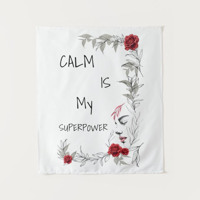 Calm Is My Superpower | Self Trust & Confidence Tapestry (Front)