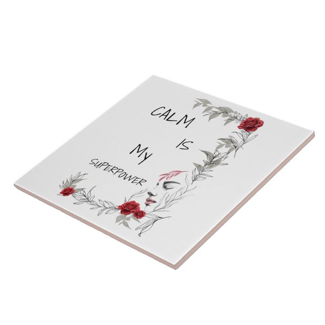 Calm Is My Superpower | Self Trust & Confidence Tile (Side)
