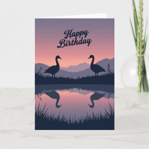 Calm Lake Birthday Card