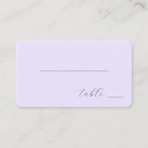 Calm Lavender Minimalist Line Place Card