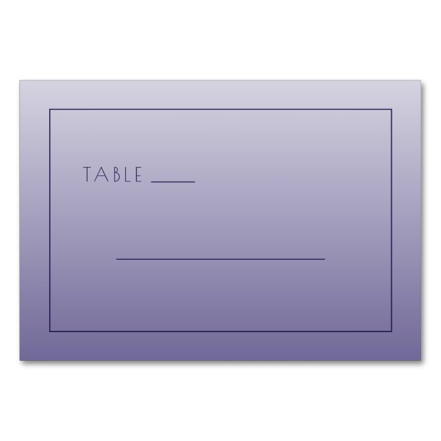 Calm Lavender Minimalist Table Number (Front)