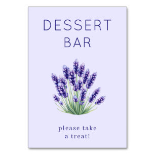 Calm Lavender Watercolor Floral Table Number