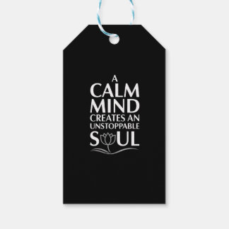 Calm Mind, Unstoppable Soul Lotus Design Gift Tags