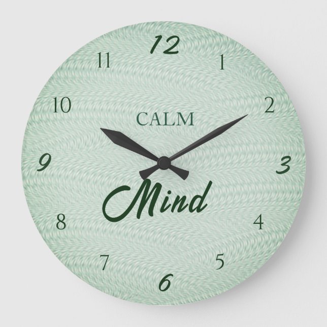 Calm Mind Wellness Large Clock (Front)