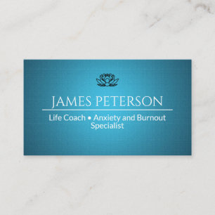 Calm Minimalist Psychologist Coach Business card