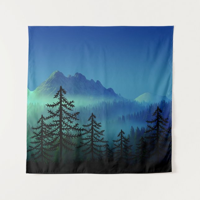 CALM MOUNTAIN MIDNIGHT FOREST   TAPESTRY (Front)