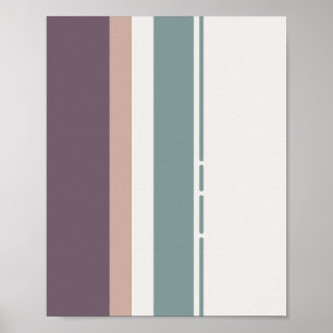 Calm Neutral Stripes – Minimal Wall Composition Poster
