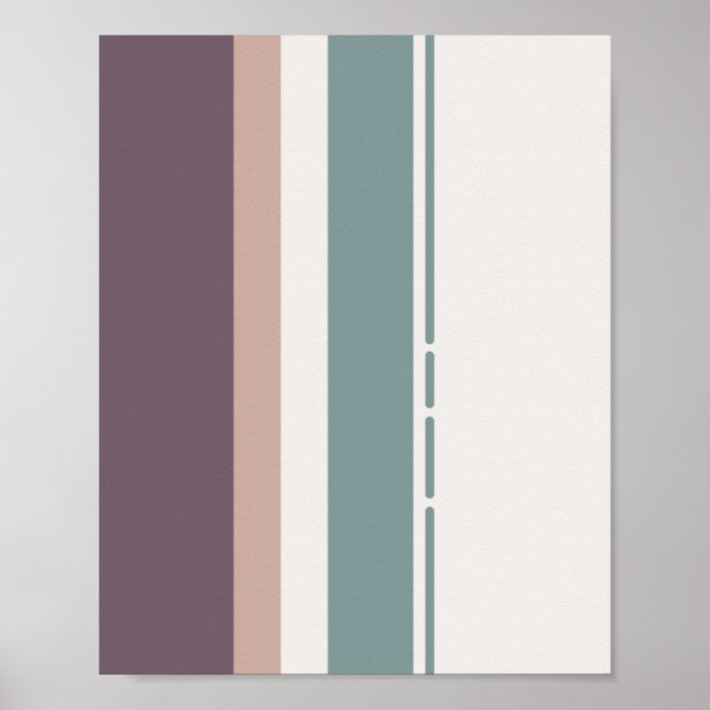 Calm Neutral Stripes – Minimal Wall Composition Poster (Front)
