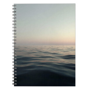 Calm Ocean Sunset Horizon Notebook