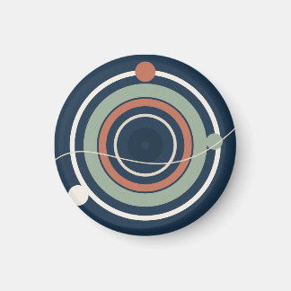 Calm Orbits in Navy and Sage Magnet