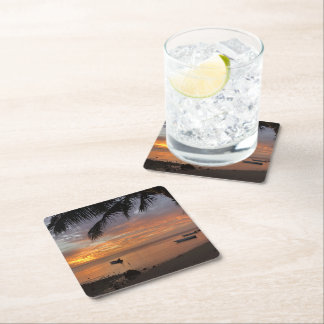 Calm Pacific Sunset Coaster – Tropical Ocean View