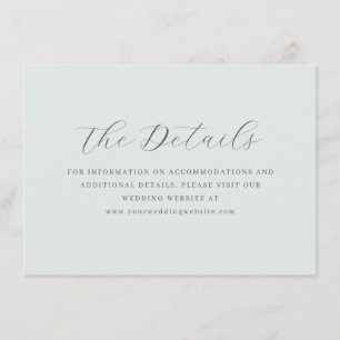 Calm Pastel Green Calligraphy Enclosure Card