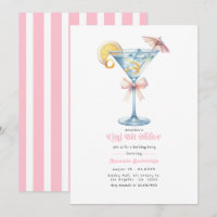 Calm Pink Tini Bit Older Martini Birthday Party