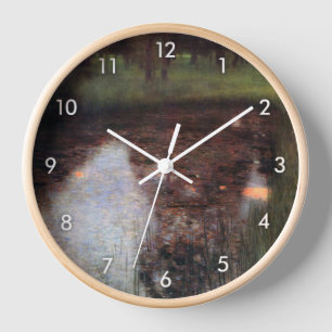 Calm Pond on Kammer Castle Grounds, Gustav Klimt Clock