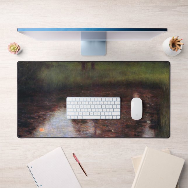 Calm Pond on Kammer Castle Grounds, Gustav Klimt Desk Mat (Office 1)