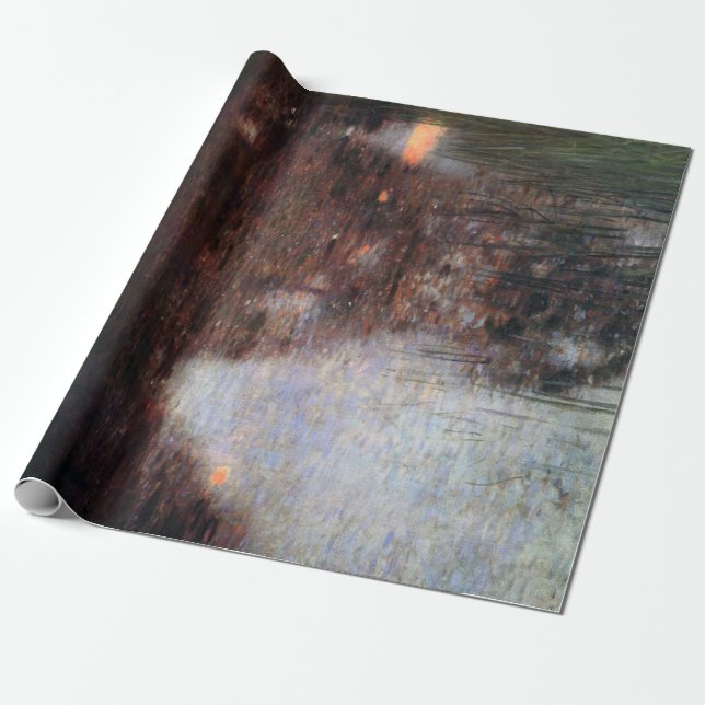 Calm Pond on Kammer Castle Grounds, Gustav Klimt Wrapping Paper (Unrolled)