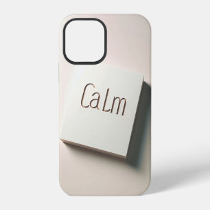 Calm Quote Minimalist Design - Soft Cream & Rose G iPhone 12 Case