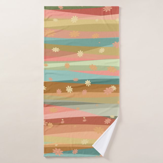 Calm Relaxing Flowers Bath Towel (Bath Towel)