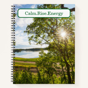 Calm Rise Energy Lakeside Sunburst Notebook