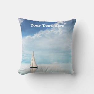 Calm Sailing with Bluest Skies Cushion