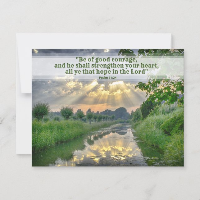 Calm Scene Christian Encouragement  Card (Front)
