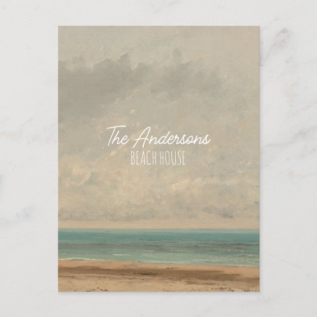 Calm Sea 1866 Gustave Courbet National Gallery Postcard (Front)