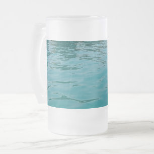 Calm Sea Frosted 16 oz Frosted Glass Mug