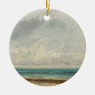 Calm Sea – Gustave Courbet Ceramic Tree Decoration