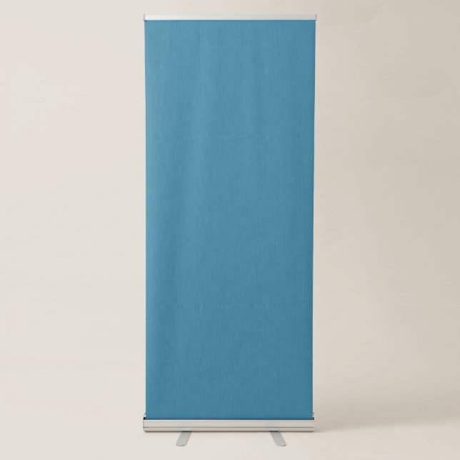 Calm & simple Blue linen textured background  Retractable Banner (Front)