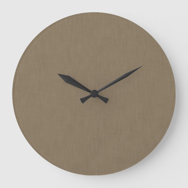 Calm & simple brown textured background  large clock (Front)