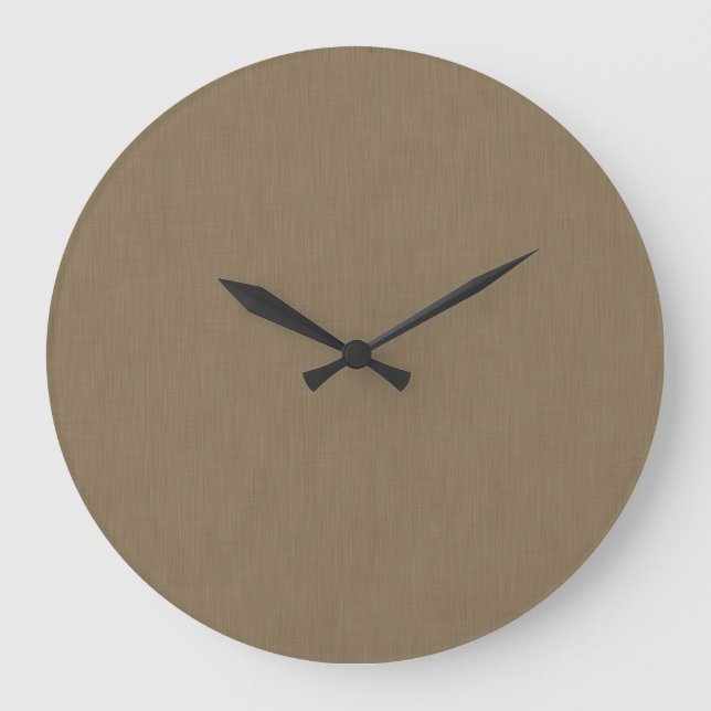 Calm & simple Brown textured background  Large Clock (Front)