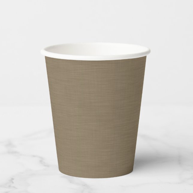 Calm & simple brown textured background  paper cups (Front)