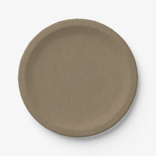 Calm & simple Brown textured background Paper Plate