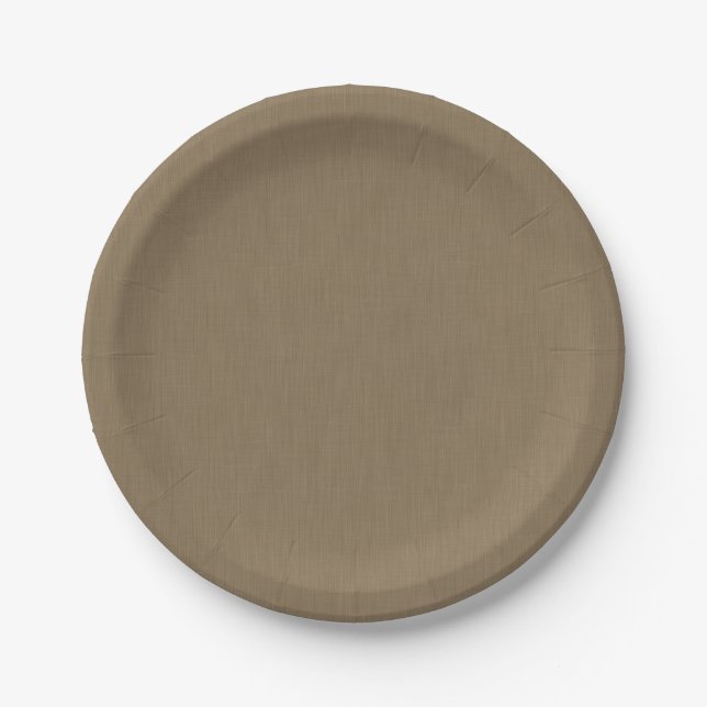Calm & simple Brown textured background  Paper Plate (Front)