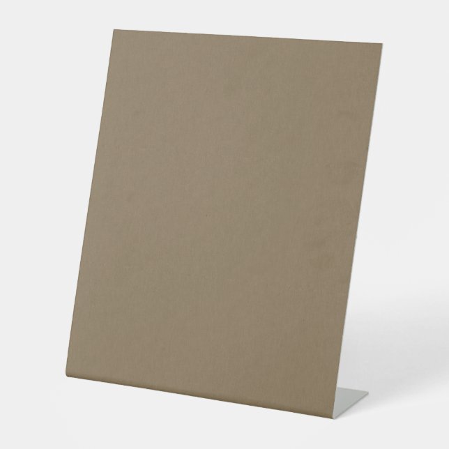 Calm & simple Brown textured background  Pedestal Sign (Front)
