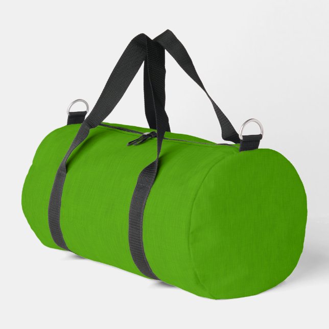 Calm & simple lime green textured background  duffle bag (Left Corner)