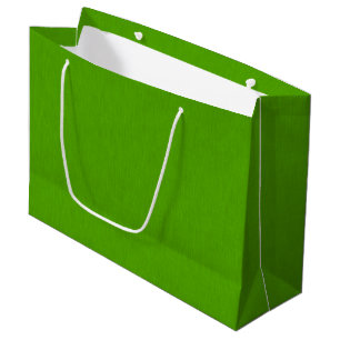 Calm & simple lime green textured background large gift bag