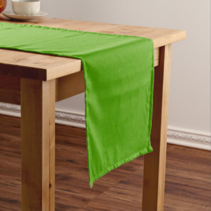 Calm & simple lime green textured background short table runner