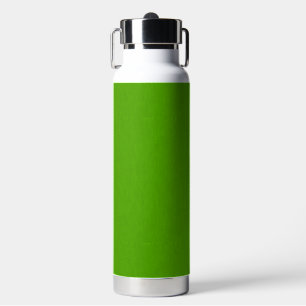 Calm & simple lime green textured background water bottle