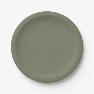 Calm & simple olive green textured background  paper plate