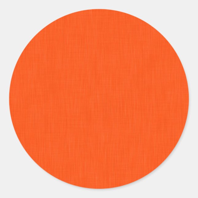 Calm & simple orange textured background  classic round sticker (Front)