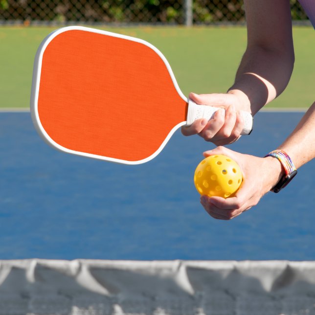 Calm & simple orange textured background  pickleball paddle (Insitu)